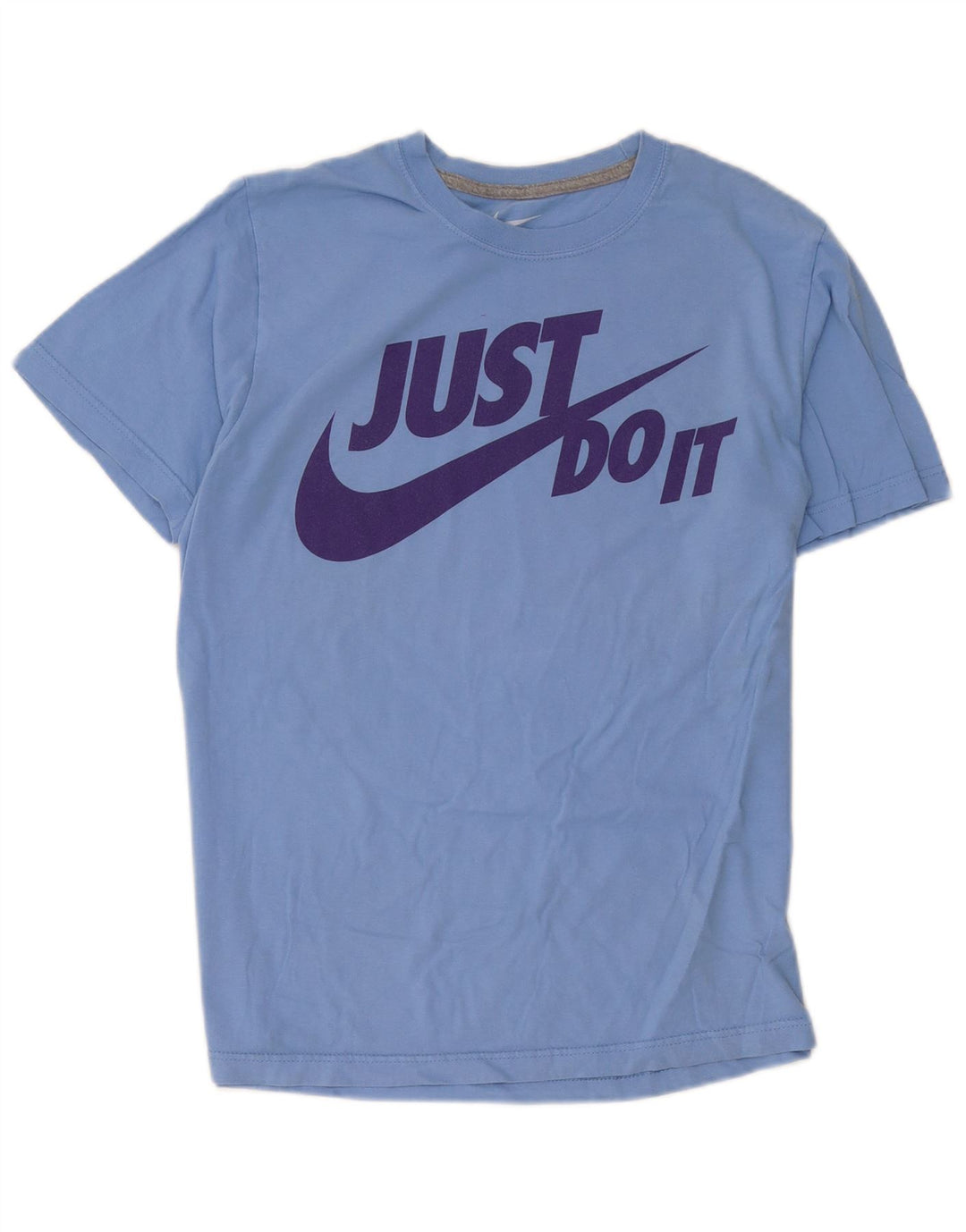 Nike Mens Regular Fit Graphic T-Shirt Top Bleu Moyen Coton