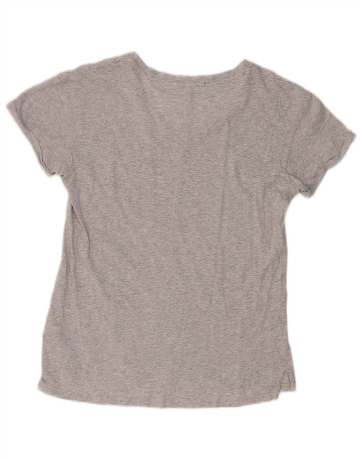 REPLAY T-Shirt Femme Top UK 10 Small Gris