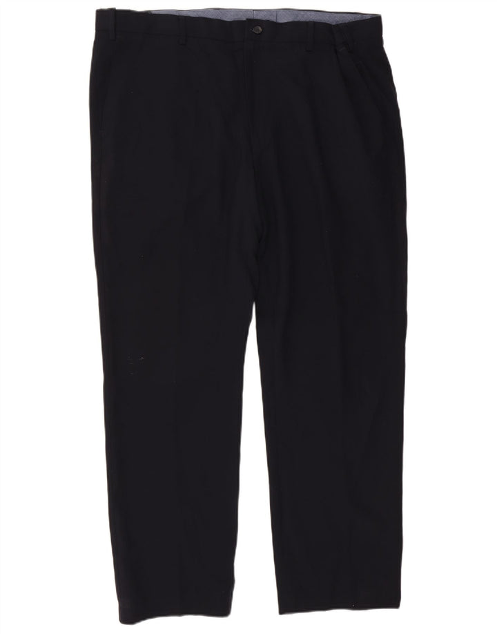 Marks & Spencer Pantalon Chino Droit Homme W42 L29 Bleu Marine Polyester