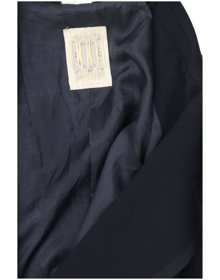 Ferre Veste blazer à 1 bouton pour femme UK 16 Large Bleu marine