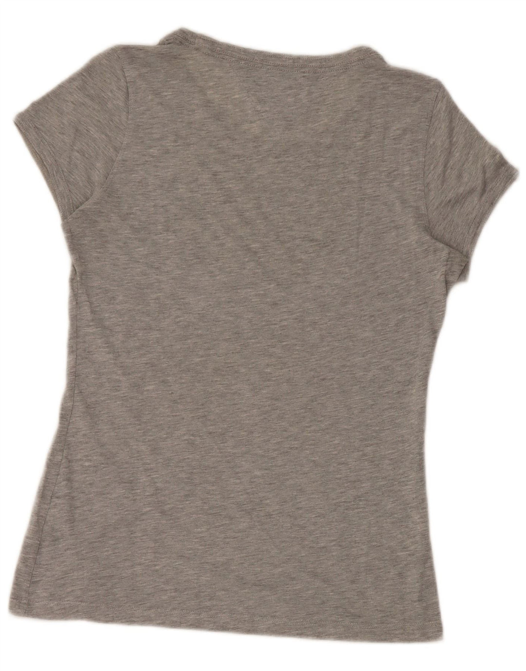 Tommy Hilfiger T-shirt graphique pour femme UK 14 Large Gris Polyester