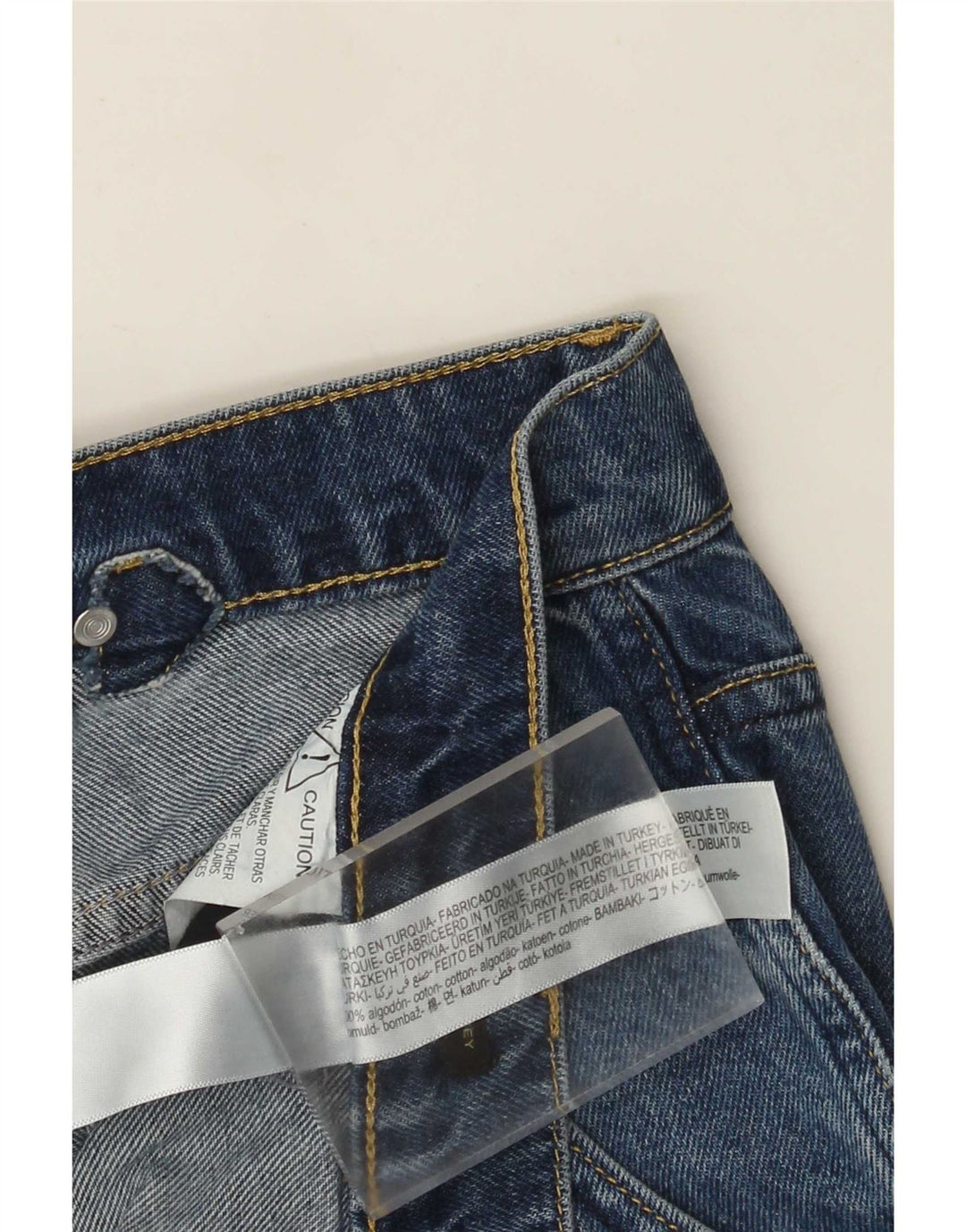 Massimo Dutti Jean large pour femme EU 40 Medium W30 L30 Bleu Coton