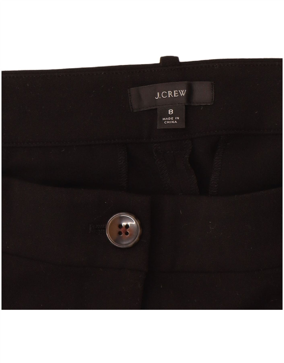 J. CREW Pantalon Chino Slim Femme US 8 Medium W28 L27 Noir Polyester