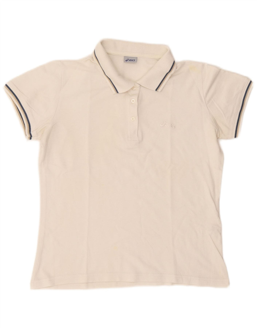 Asics Polo Femme UK 14 Coton Blanc Moyen