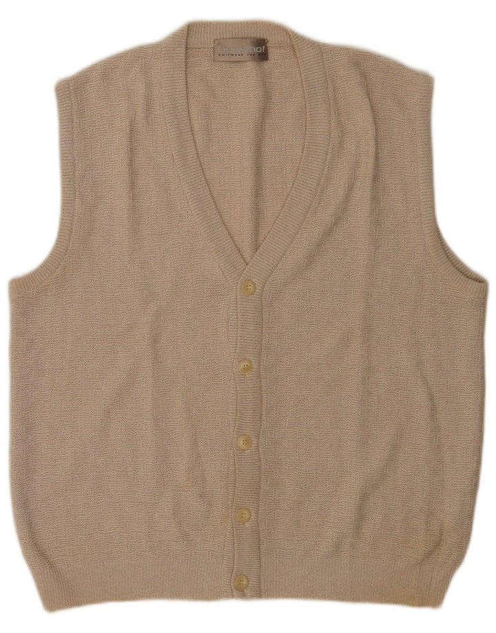 Breidhof Cardigan sans manches pour homme IT 50 Polyacrylique beige moyen