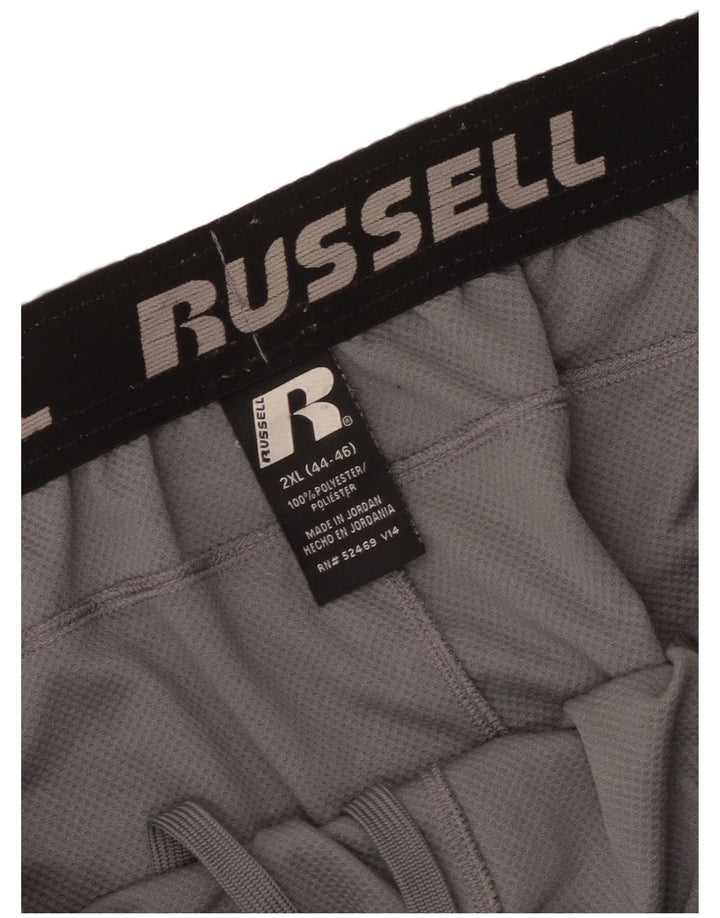 Russell Athletic Short de sport pour homme 2XL Gris Polyester