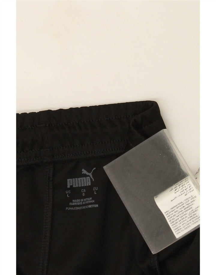 Puma Pantalon de survêtement graphique pour homme Taille L Noir Polyester