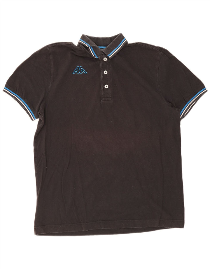 Kappa Polo Homme Large Noir Rayé