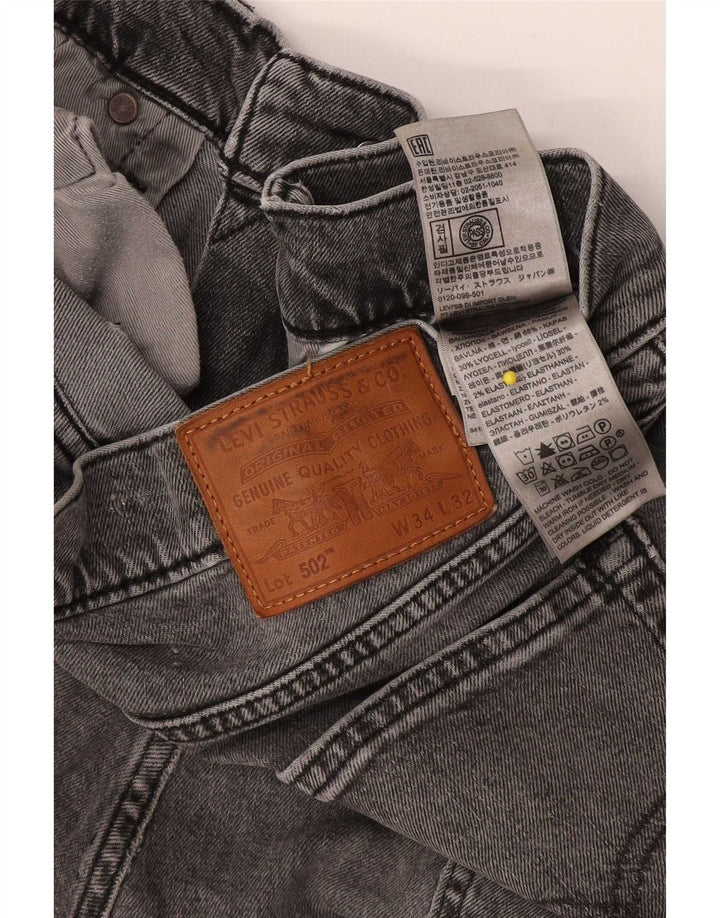 Levi's Jean 502 Tapered Homme Gris Coton W34 L32