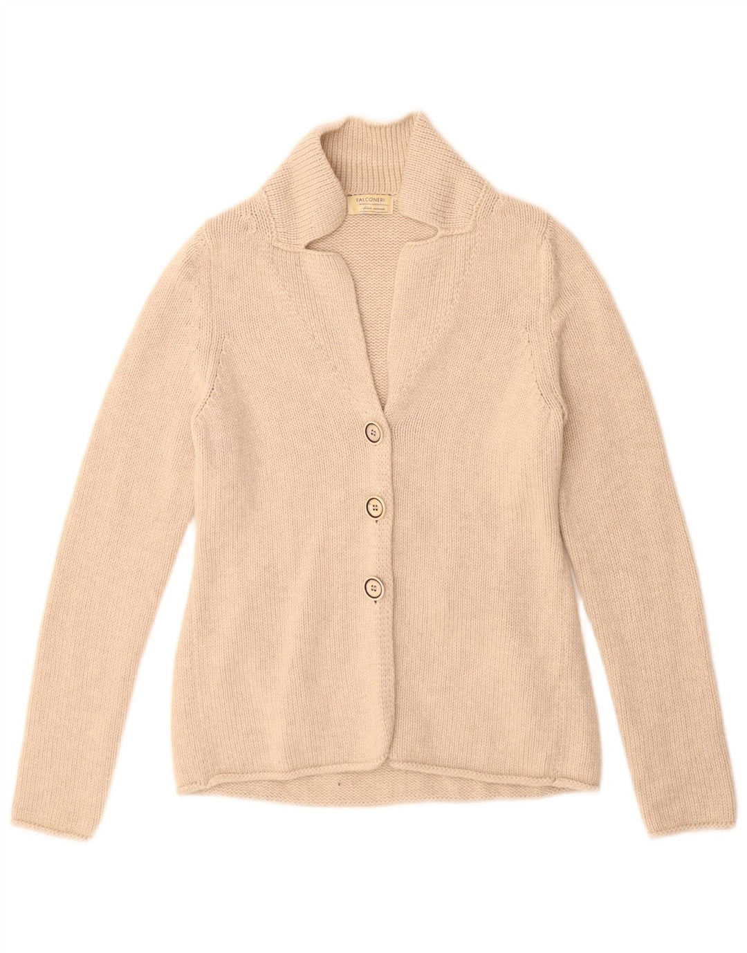 Falconeri Cardigan pour femme UK 10 Petite laine beige