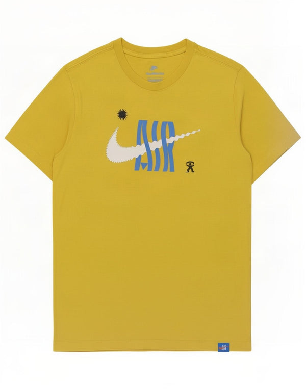 Nike T-shirt graphique pour hommes, grand, jaune, coton