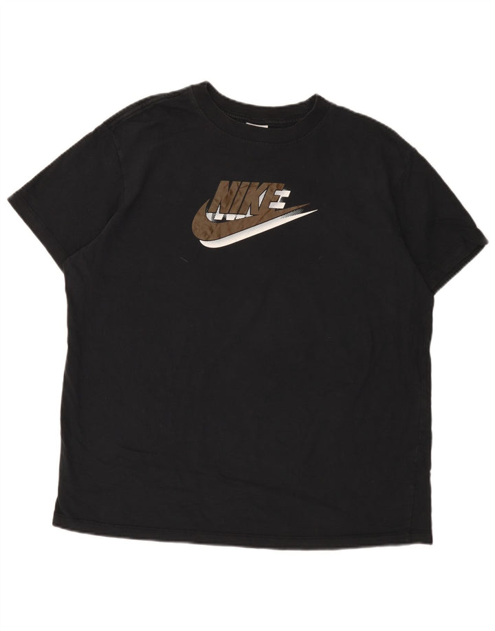 Nike Homme T-shirt graphique surdimensionné en coton noir moyen