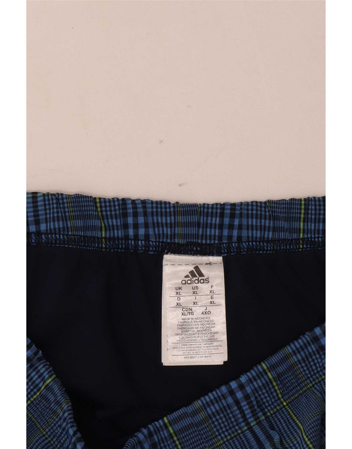 Adidas Short de Bain Homme XL Bleu Marine à Carreaux Polyester