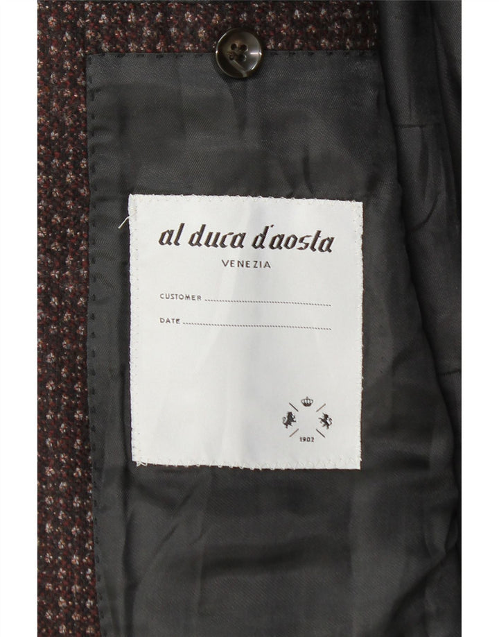 Al Duca D'Aosta Veste Blazer 3 Boutons Homme IT 52 XL Bordeaux Moucheté