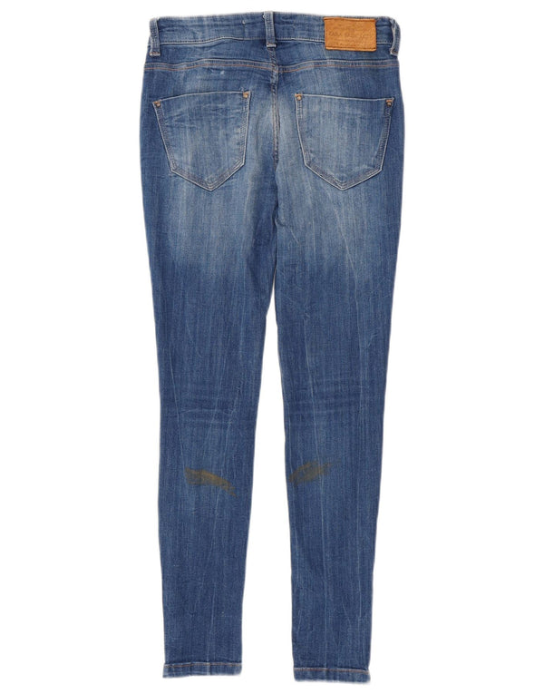 Zara Jean skinny femme EU 34 2XS W24 L27 Bleu Coton