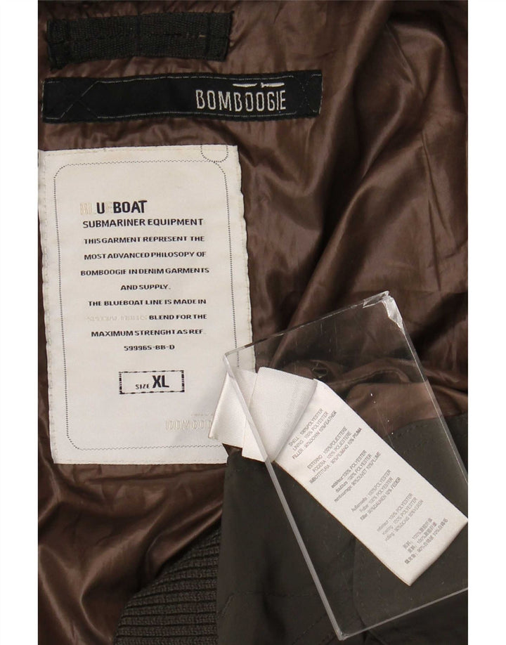 Bomboogie Veste matelassée à capuche pour homme UK 42 XL Gris Polyester