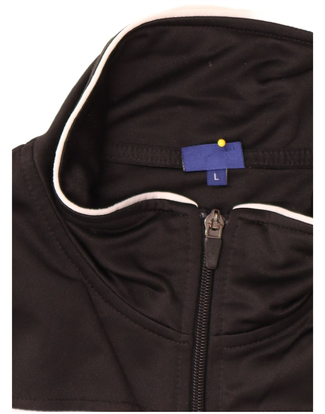 Asics Veste de survêtement pour homme Large Noir Colorblock Polyester