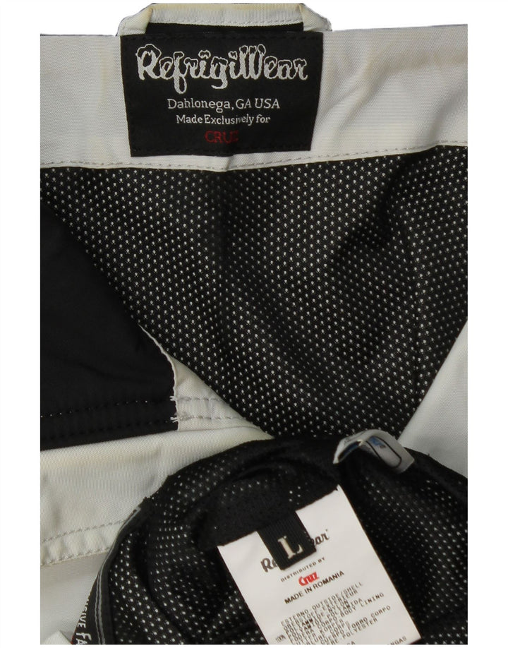 REFRIGIWEAR Womens Bomber Jacket UK 16 Large White Polyamide