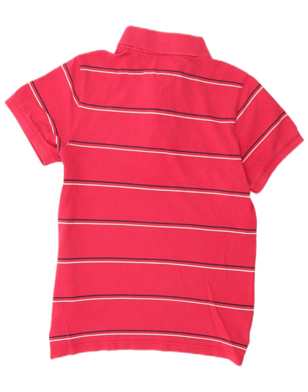 Tommy Hilfiger Polo Homme Large Rose Rayé Coton