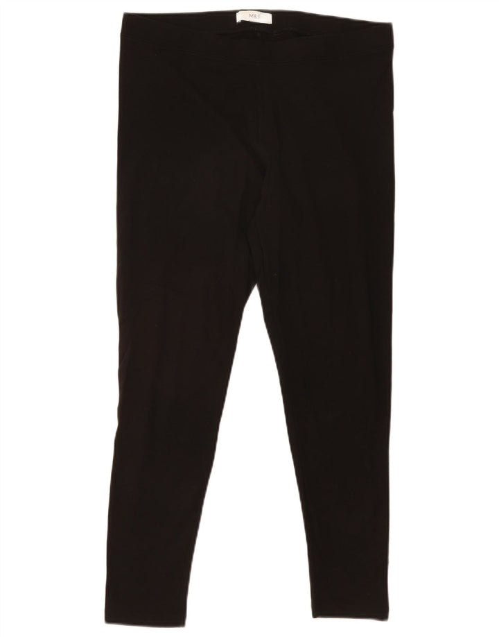 Marks & Spencer Leggings pour femmes UK 14 Large Noir Coton