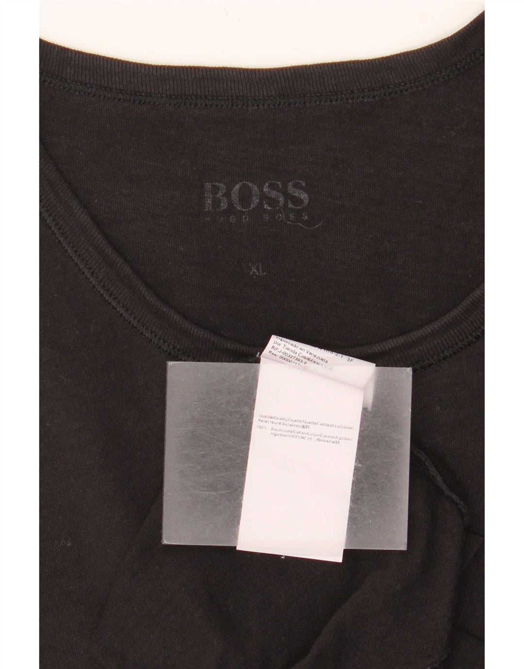 Hugo Boss T-Shirt Top XL Noir Élasthanne Homme