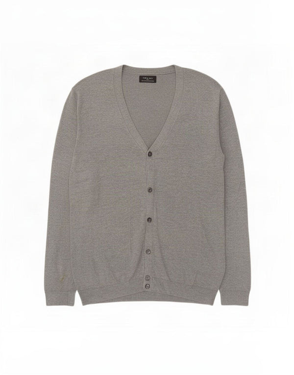 Zara Cardigan Homme Pull Large Gris Moucheté