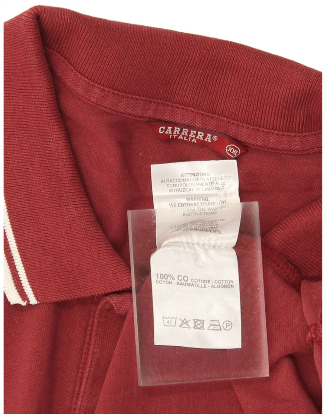 Carrera Polo Homme 2XL Coton Bordeaux