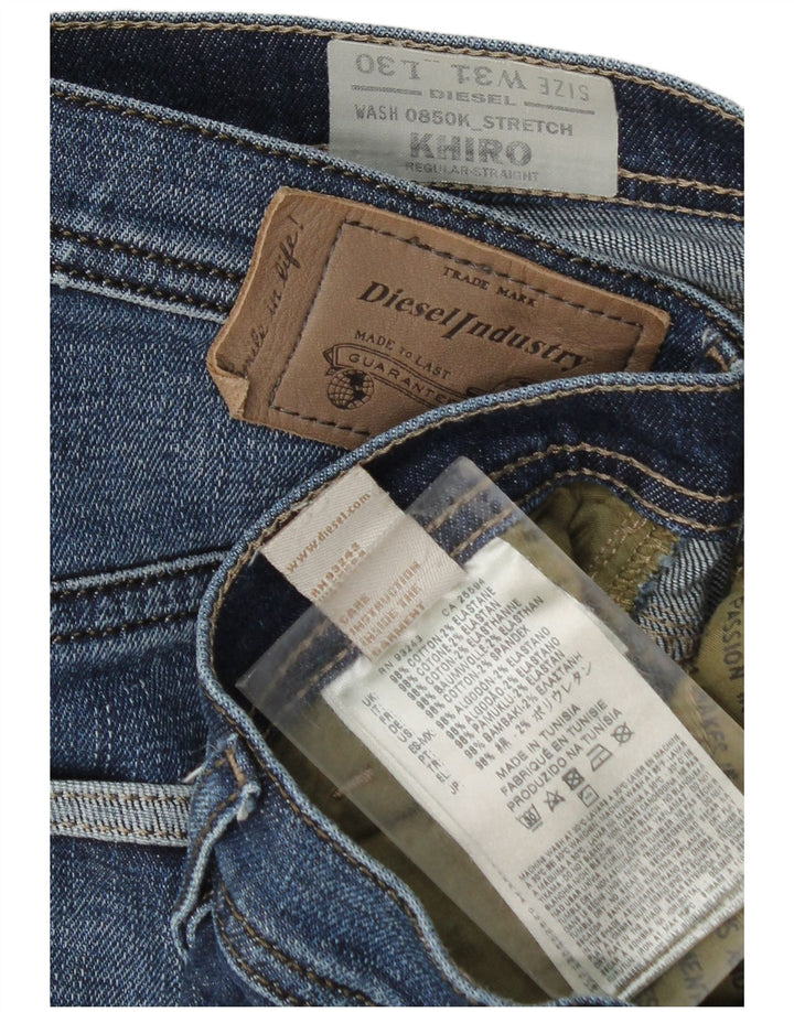 Diesel Jean Droit Khiro Regular W31 L26 Homme Bleu Coton