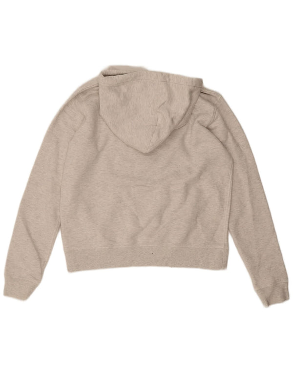 Jack Wills Pull à capuche graphique pour femme UK 12 Gris moyen en coton moucheté