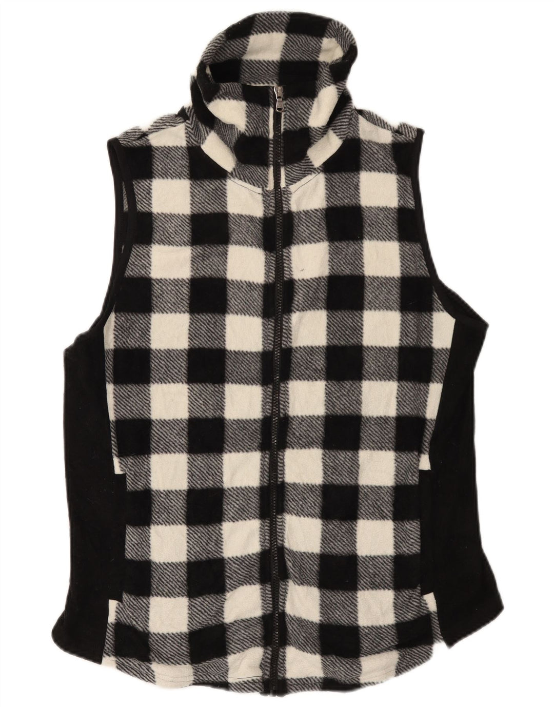 Chaps Gilet Polaire Femme UK 16 Grand Noir Vichy Polyester