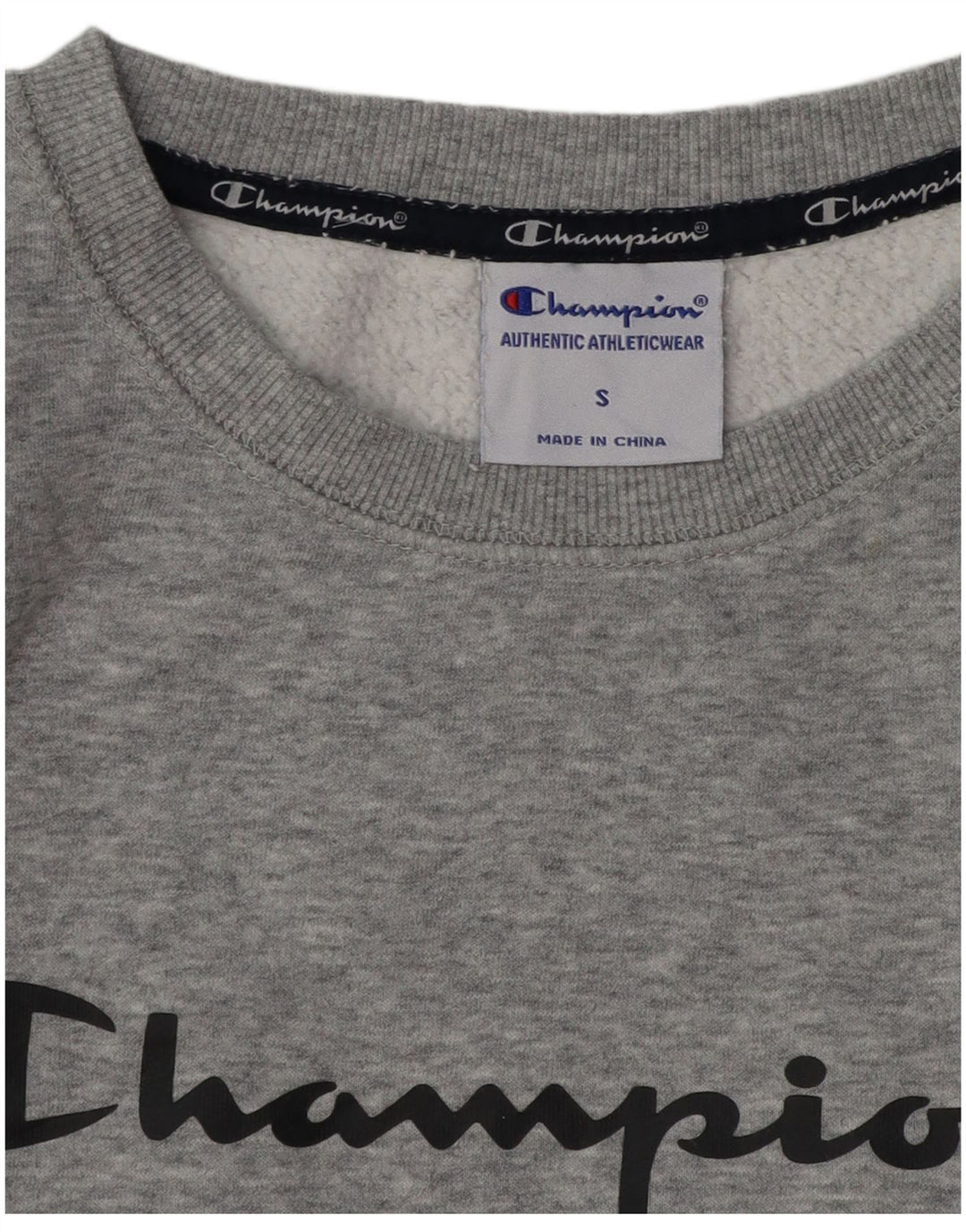 Champion Sweat-shirt graphique pour femme UK 10 Petit gris moucheté