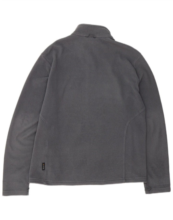 JACK WOLFSKIN Veste Polaire Homme UK 40 Large Gris Polyester