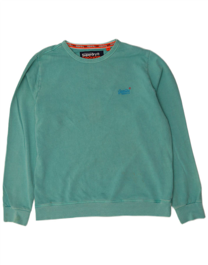 Superdry Sweat-shirt pour homme en coton vert 3XL