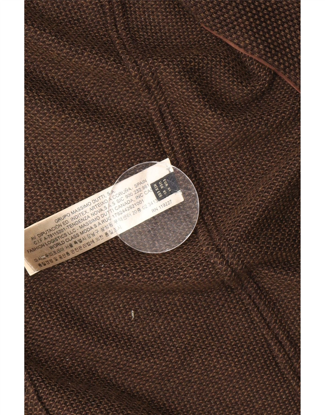 Massimo Dutti Veste Blazer 2 Boutons Homme UK 42 XL Coton Marron