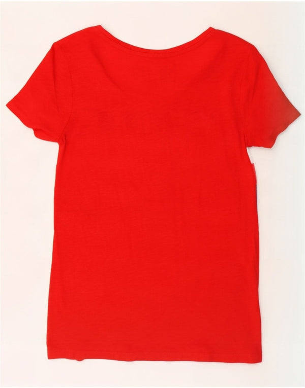 Tommy Hilfiger T-shirt graphique pour femme UK 6 XS Rouge Colourblock