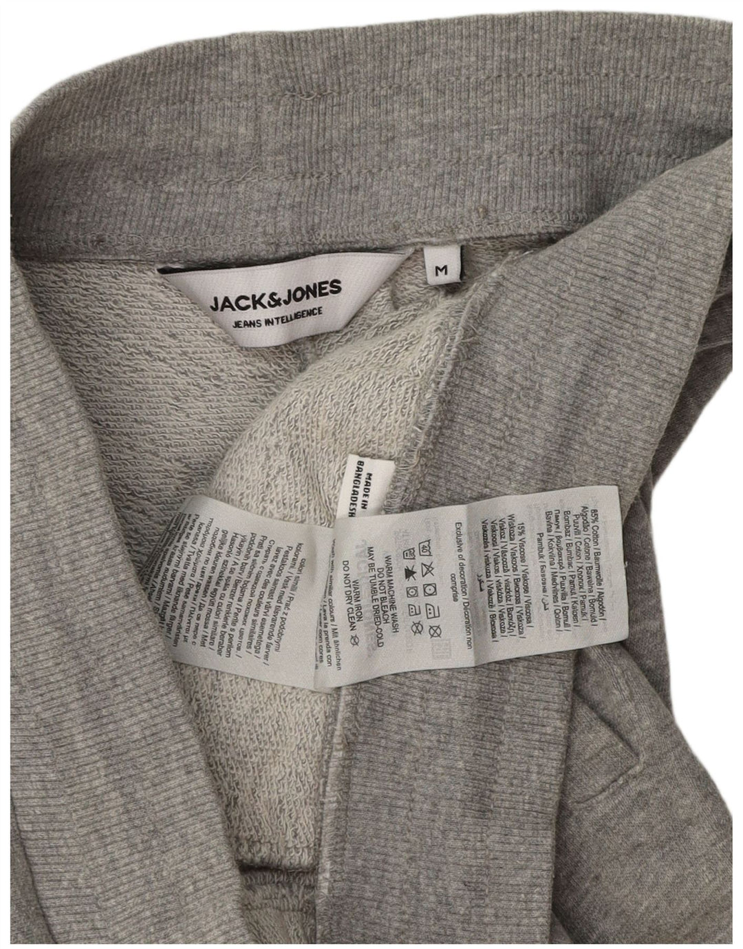 JACK & JONES Pantalon de Survêtement Cargo Homme Gris Moyen Coton