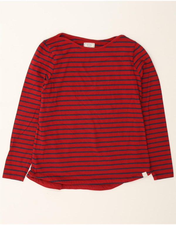 Fat Face Haut à manches longues pour femme UK 44 Grand coton à fines rayures rouges