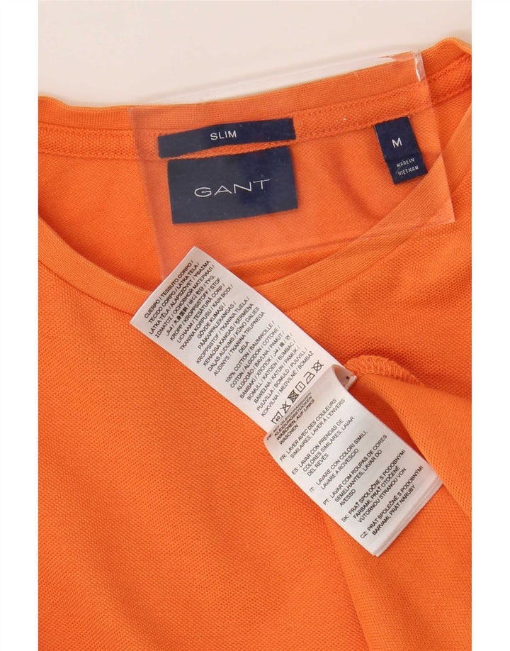 Gant T-Shirt Slim Fit Homme Orange Moyen Coton