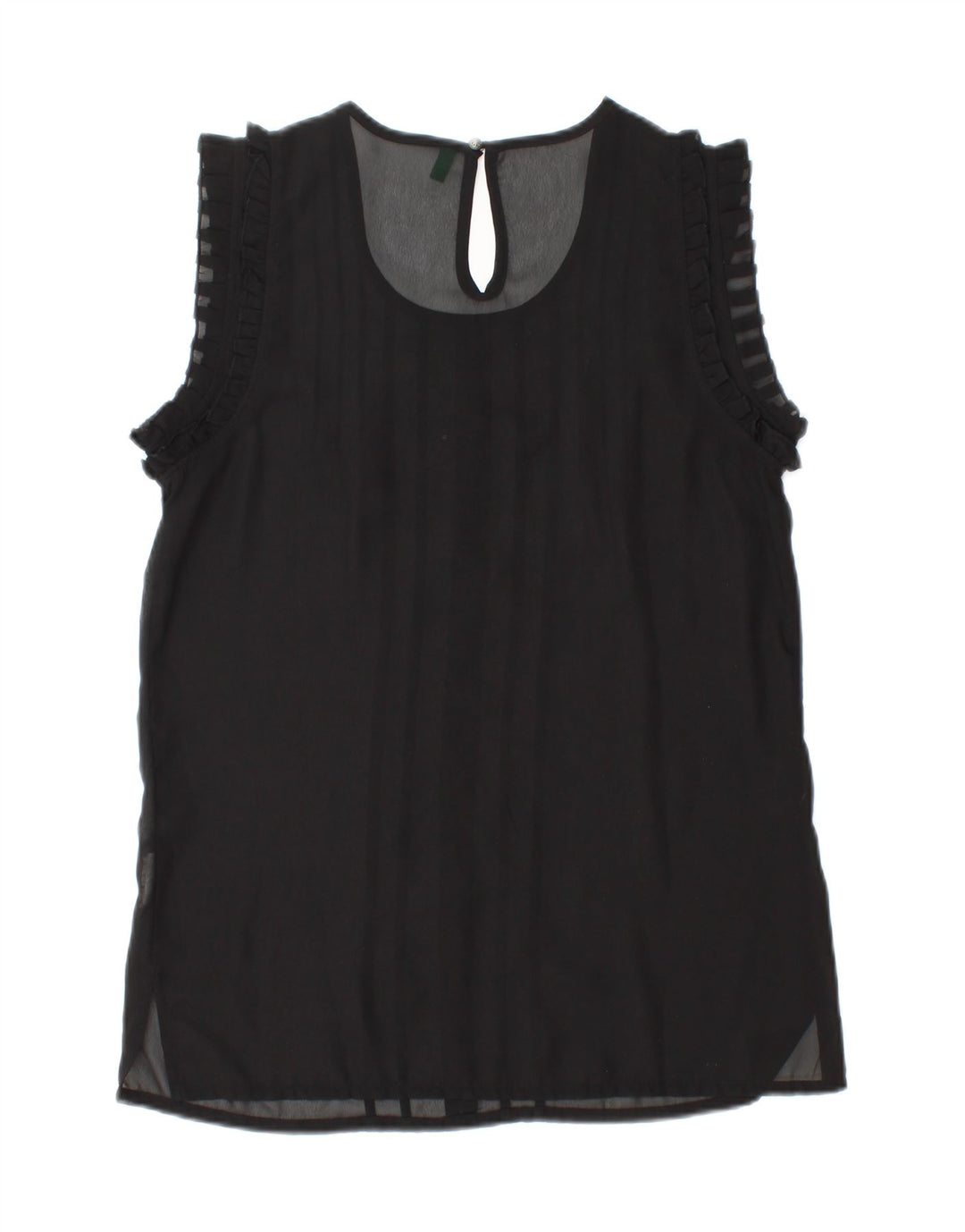 BENETTON Womens Sleeveless Blouse Top UK 10 Small Black Polyester Vintage Benetton and Second-Hand Benetton from Messina Hembry 