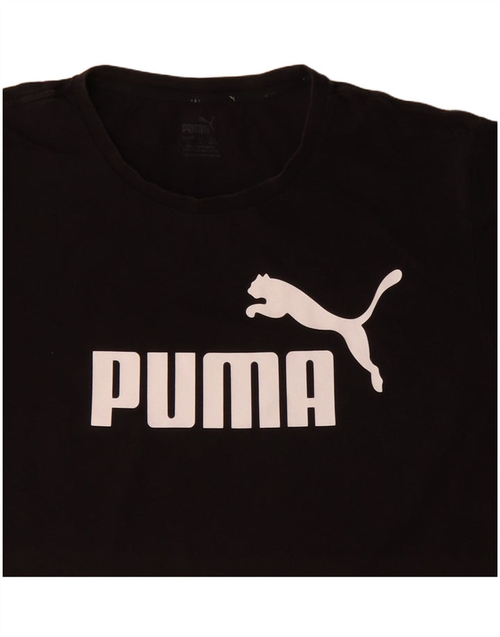 Puma T-shirt graphique pour hommes, grand, noir, coton