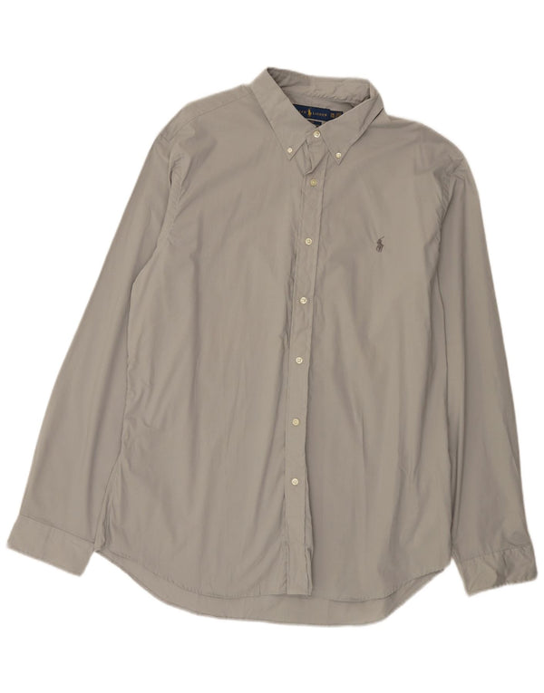 Ralph Lauren Chemise cintrée pour homme 2XL Gris Coton