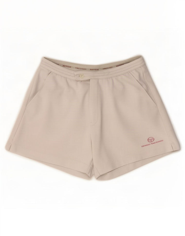 Sergio Tacchini Short décontracté pour femme Medium W30 Blanc Polyester