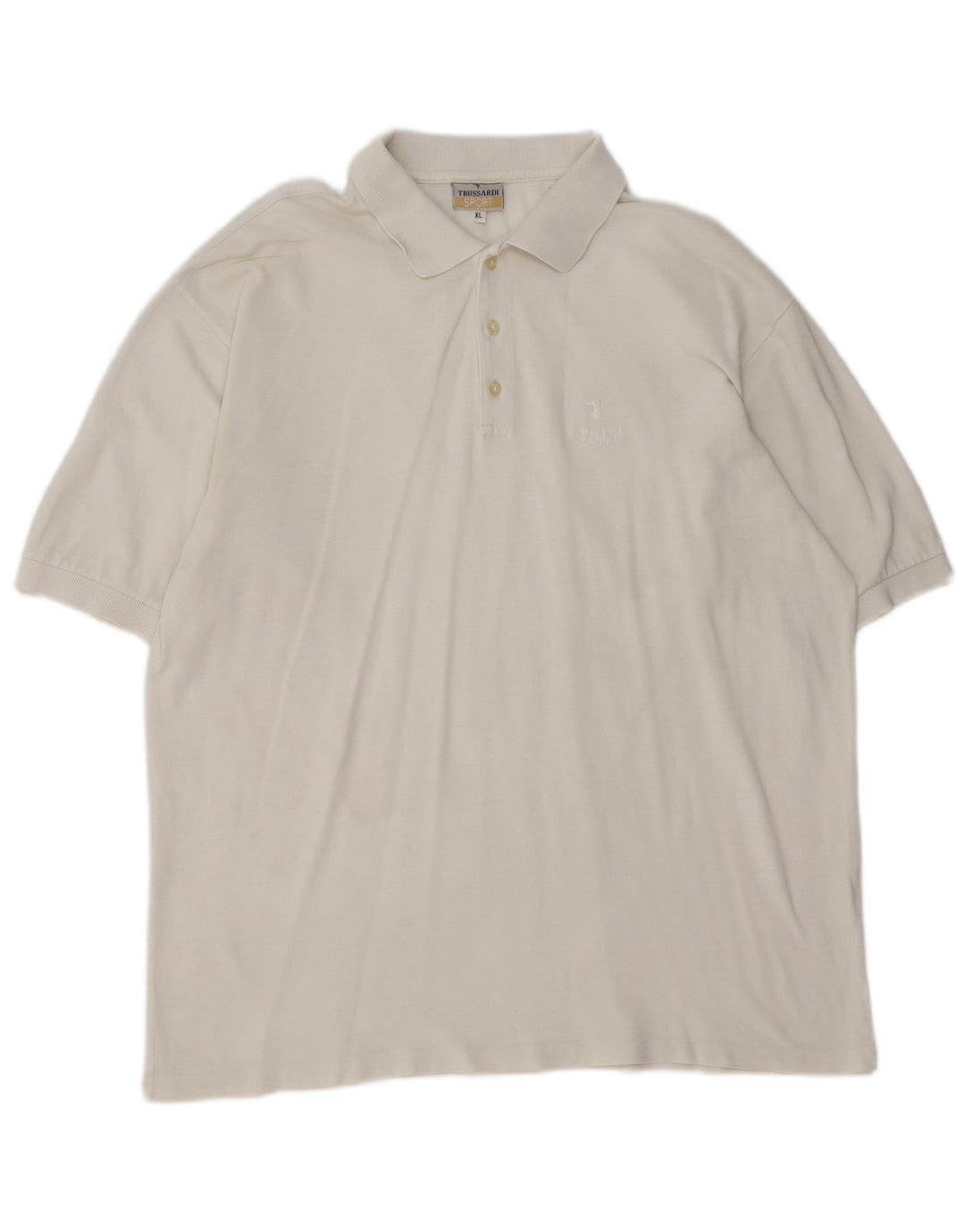 TRUSSARDI Polo Homme XL Blanc Coton