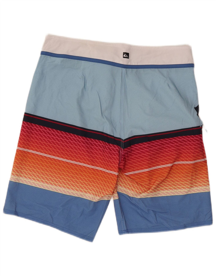 Quiksilver Short de Bain Graphique Homme Bleu Moyen Rayé Polyester
