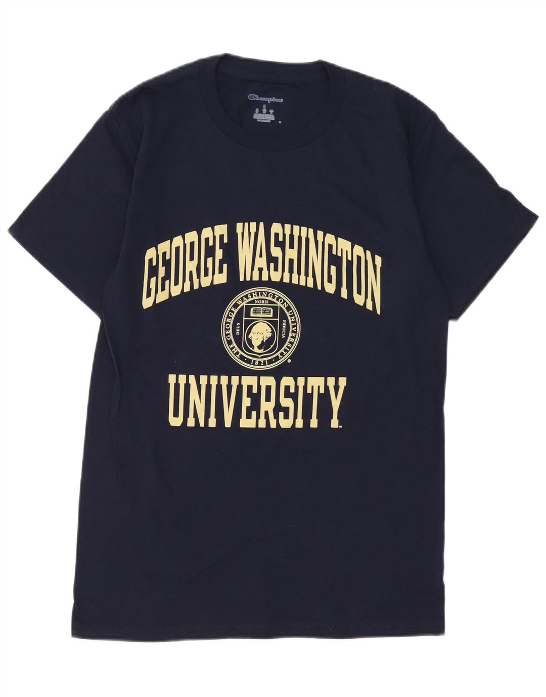 Champion T-Shirt Graphique George Washington Homme Petit Bleu Marine Coton