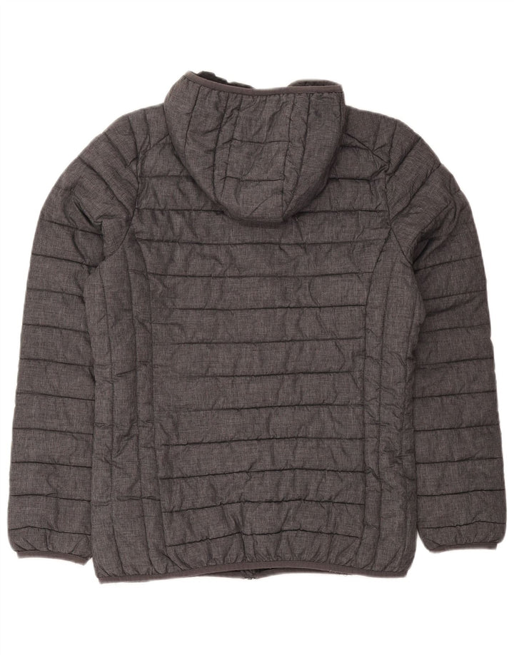 Ellesse Veste rembourrée à capuche pour femme UK 44 Gris moyen Polyamide Sports