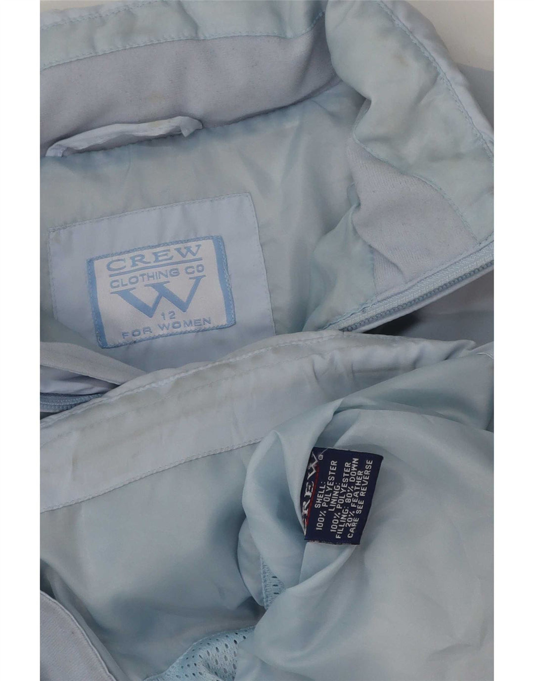 Crew Clothing Veste matelassée pour femme UK 12 Bleu moyen Polyester