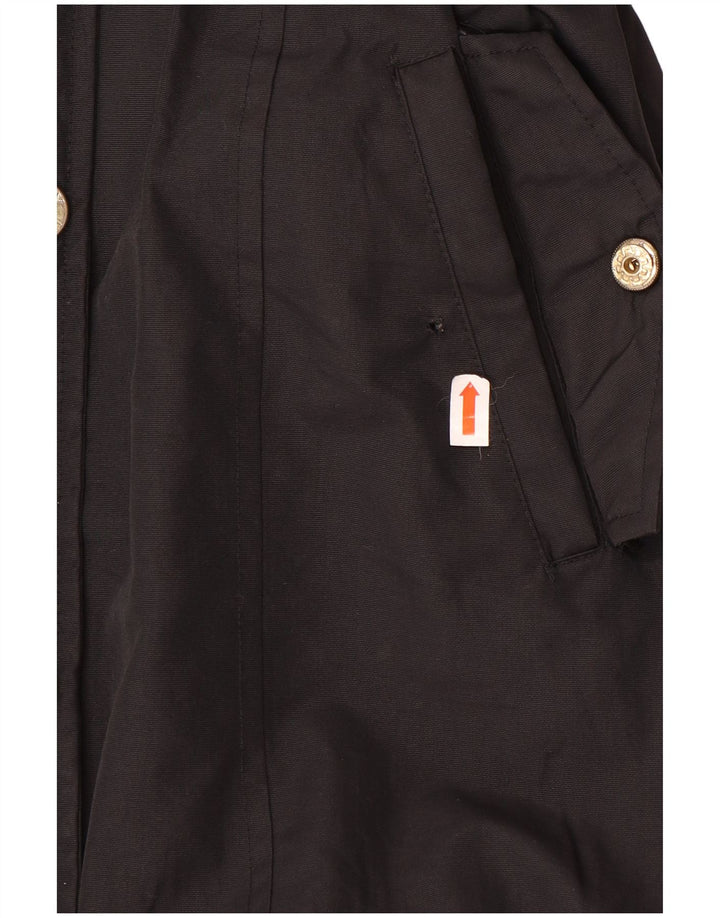 Lipsy Parka à capuche pour femme UK 8 Small Noir Polyester