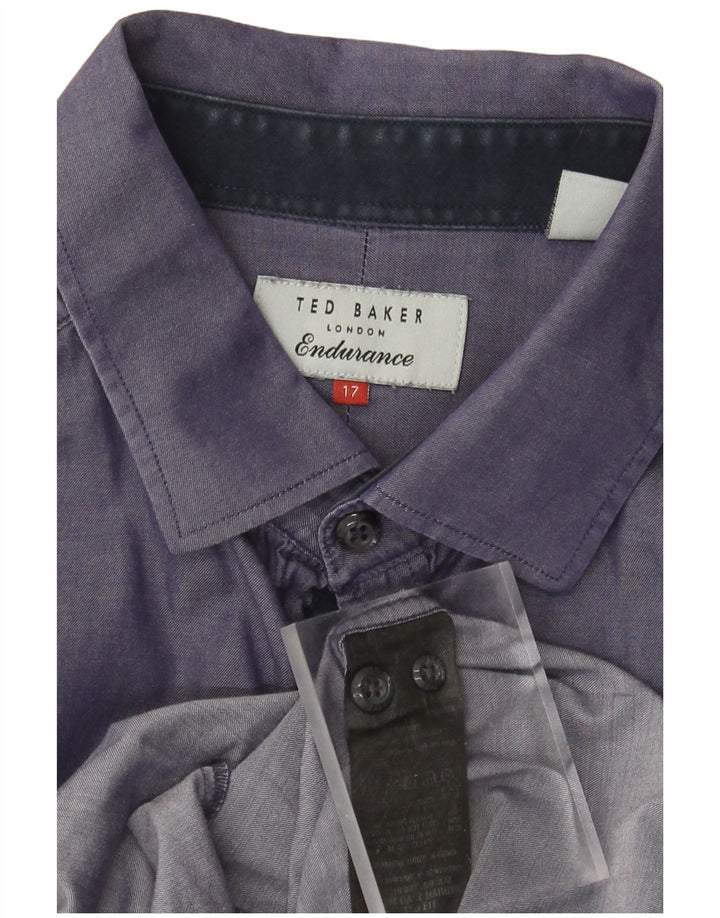 TED BAKER Chemise Homme Taille 17 XL Coton Violet