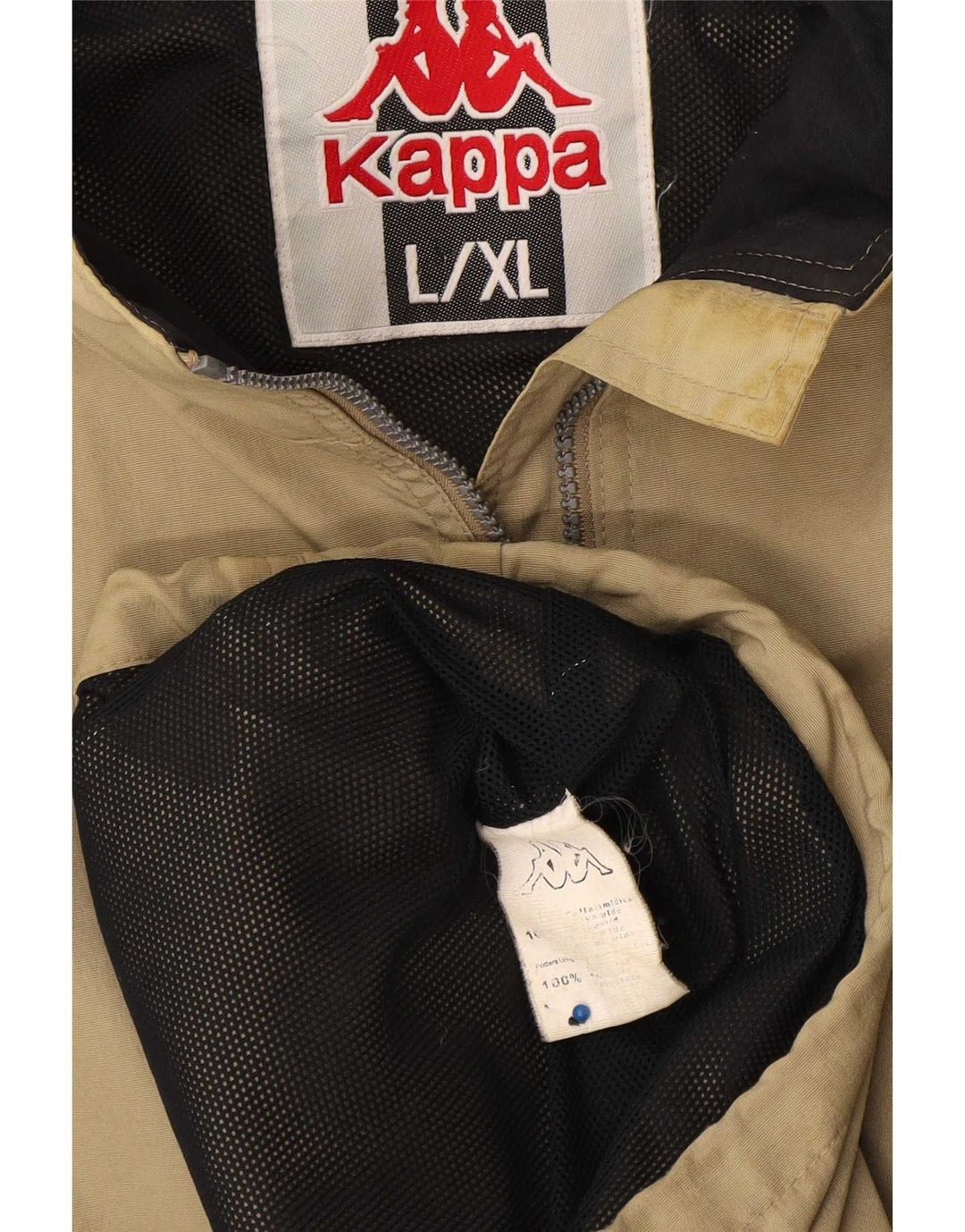 Kappa Veste de pluie pour homme UK 40 Large Kaki Polyamide